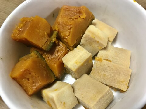 高野豆腐とかぼちゃの煮物